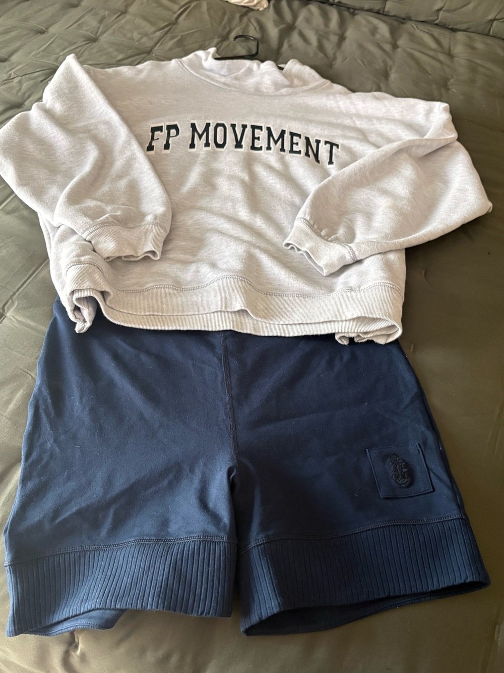 Free People Cream Cowl Sweatshirt with FP Movement Logo
